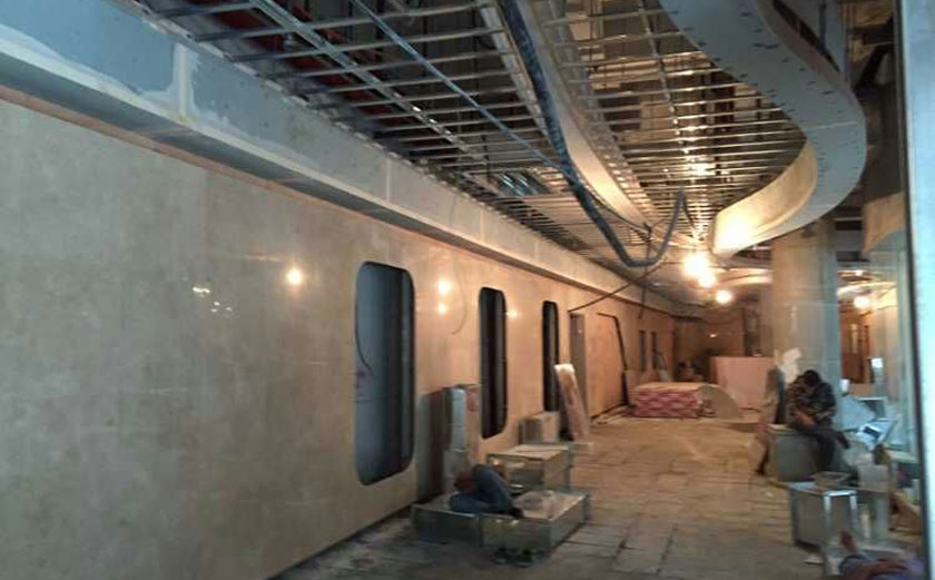 廠房辦公室裝修施工圖片