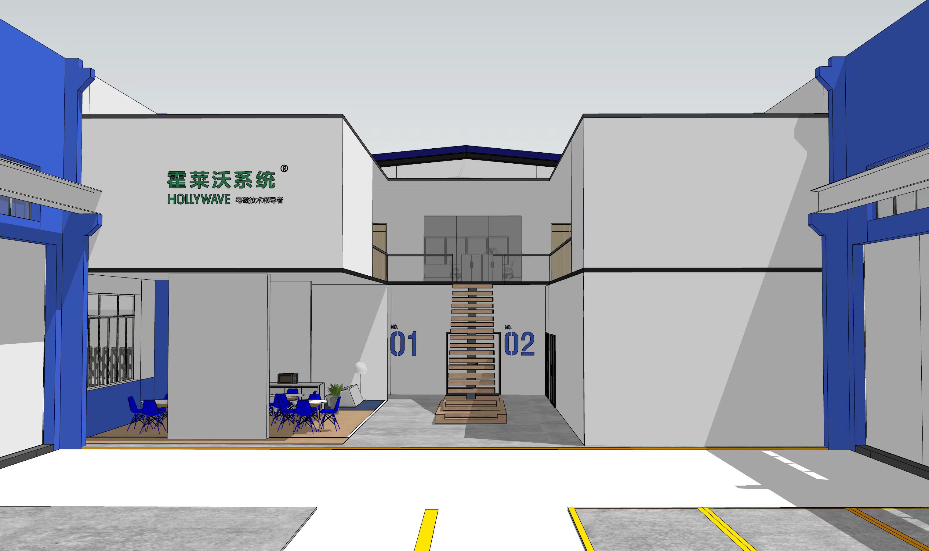 廠房鋼結構搭建后，辦公室效果圖